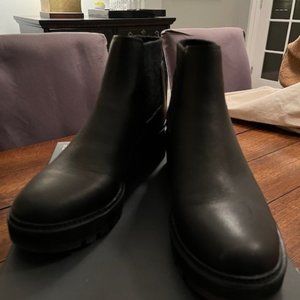 Eileen Fisher Black Leather Chelsea Boots